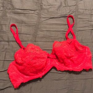 Red lace Victoria’s Secret bra